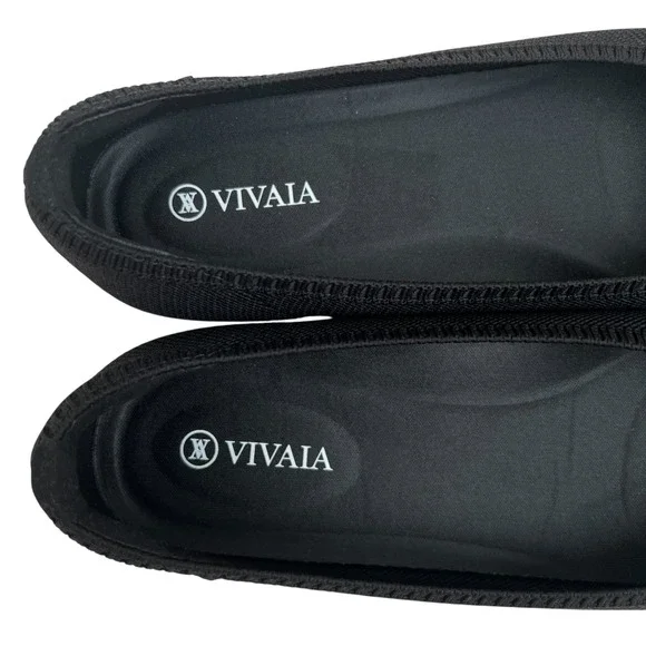 Vivaia Aria 5 Pointed Toe Ballet Flats in Black SZ EU 39.5 US 8.5 Minimalist - Picture 6 of 9